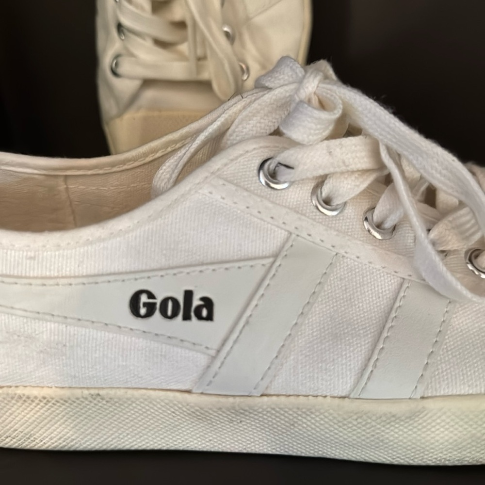 Gola White Canvas Sneakers Anthropologie Coaster - image 2